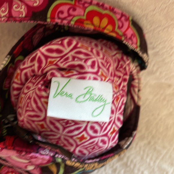 Vera Bradley Mod Pink and Brown Purse. Retired. Zipper Handbag - Picture 5 of 12